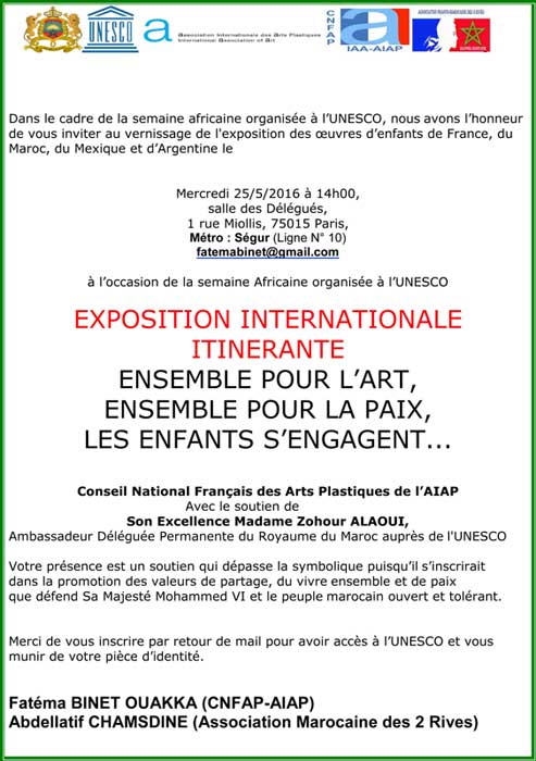 Fatema Binet Ouakka 2016, Ensemble pour l'Art