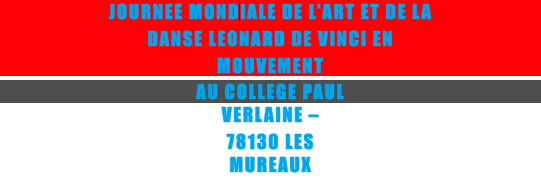 Journee mondiale Art, Danse 2015